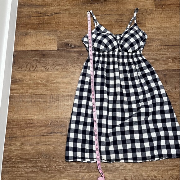 SHE’S COOL Vintage Y2K Navy & White Plaid Gingham 100% Cotton Dress Size 1X - Picture 8 of 9